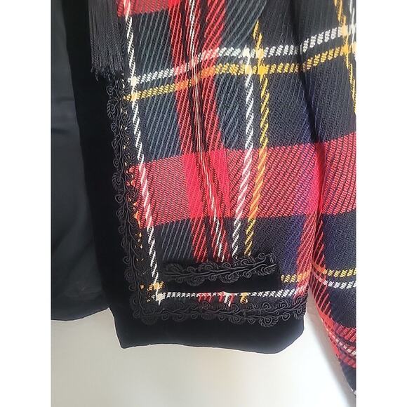 Vintage Nipon Night Plaid Blazer Sz 4 - Picture 4 of 16